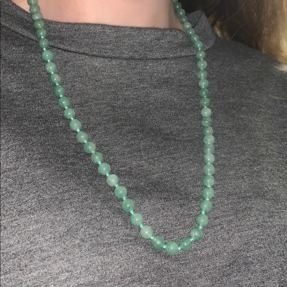 beaded amazonite necklace